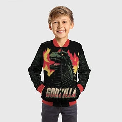 Бомбер детский Flame Godzilla, цвет: 3D-красный — фото 2