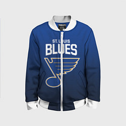 Бомбер детский St Louis Blues, цвет: 3D-белый