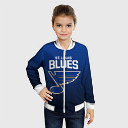 Бомбер детский St Louis Blues, цвет: 3D-белый — фото 2