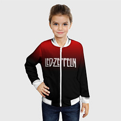 Бомбер детский Led Zeppelin, цвет: 3D-белый — фото 2
