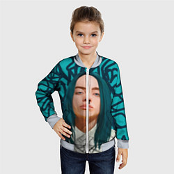 Бомбер детский Billie Eilish, цвет: 3D-серый — фото 2