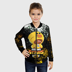 Бомбер детский BRAWL STARS SALLY LEON, цвет: 3D-черный — фото 2