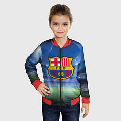 Бомбер детский FC Barcelona, цвет: 3D-красный — фото 2