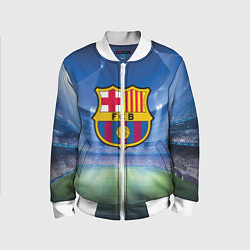 Бомбер детский FC Barcelona, цвет: 3D-белый