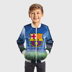 Бомбер детский FC Barcelona, цвет: 3D-белый — фото 2