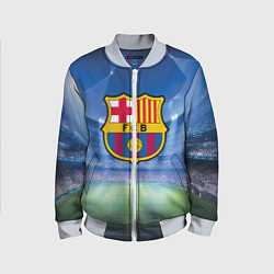 Бомбер детский FC Barcelona, цвет: 3D-серый