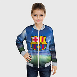 Бомбер детский FC Barcelona, цвет: 3D-серый — фото 2