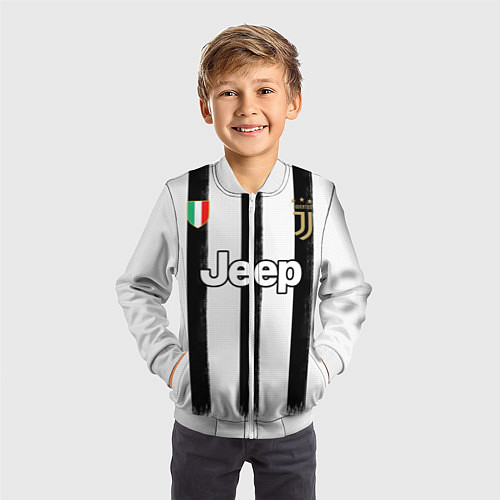 Детский бомбер Juventus home 20-21 / 3D-Белый – фото 3