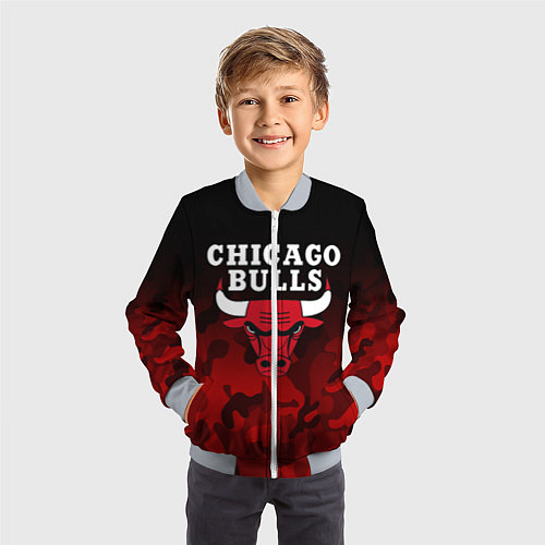 Детский бомбер CHICAGO BULLS / 3D-Серый – фото 3