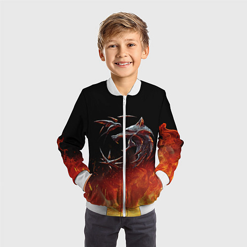 Детский бомбер Ведьмак сериал / 3D-Белый – фото 3