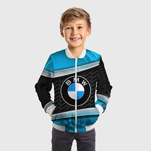 Детский бомбер BMW / 3D-Белый – фото 3