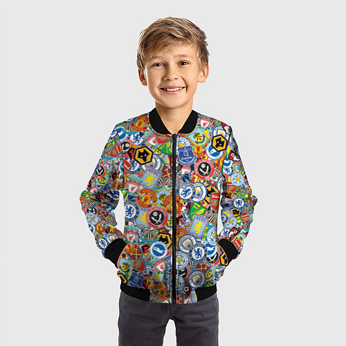 Детский бомбер Английская Премьер Лига / 3D-Черный – фото 3