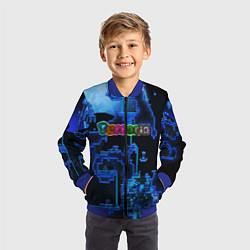 Бомбер детский Terraria, цвет: 3D-синий — фото 2