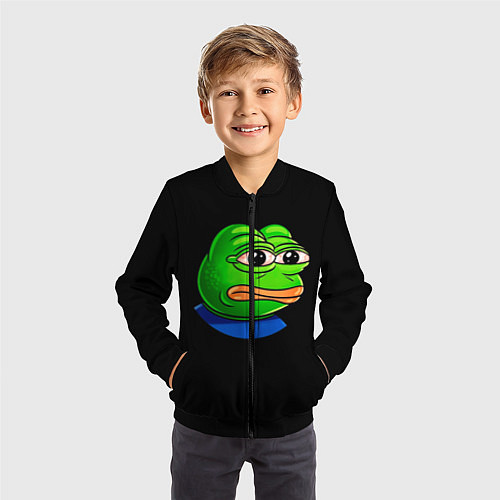 Детский бомбер Frog / 3D-Черный – фото 3