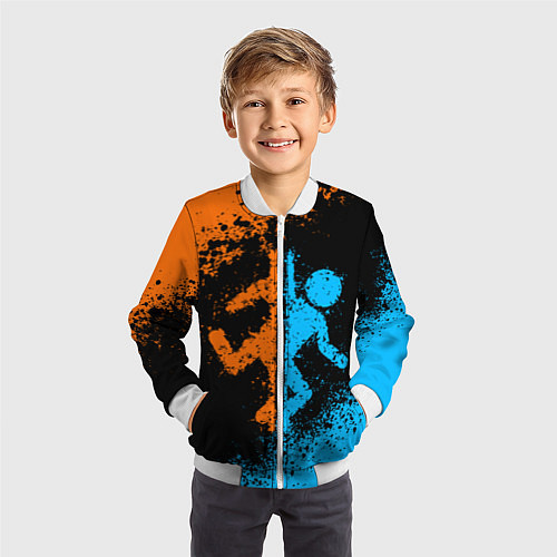 Детский бомбер PORTAL / 3D-Белый – фото 3