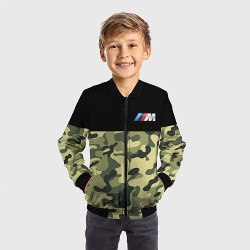 Детский бомбер BMW / 3D-Черный – фото 3