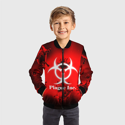 Детский бомбер PLAGUE INC / 3D-Черный – фото 3