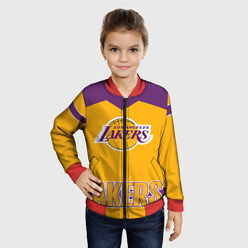 Детский бомбер Los Angeles Lakers / 3D-Красный – фото 4