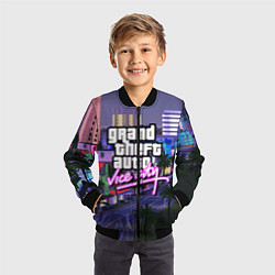 Бомбер детский Grand Theft Auto Vice City, цвет: 3D-черный — фото 2