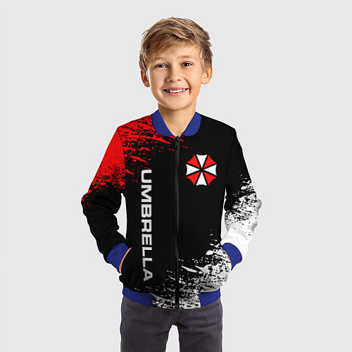 Детский бомбер UMBRELLA CORPORATION / 3D-Синий – фото 3
