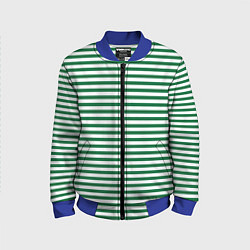 Бомбер детский Тельняшка пограничных войск, цвет: 3D-синий