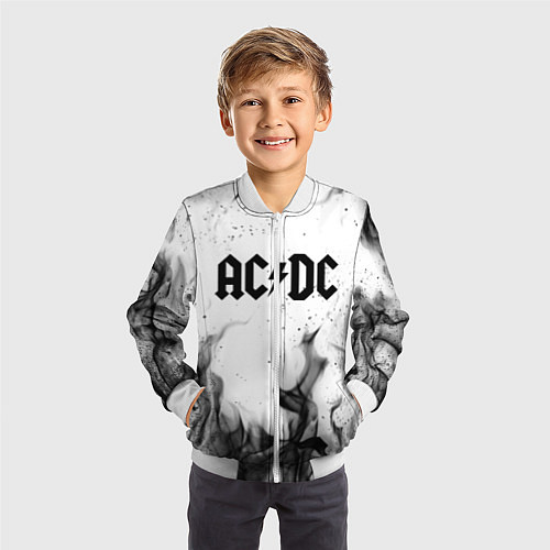 Детский бомбер ACDC / 3D-Белый – фото 3
