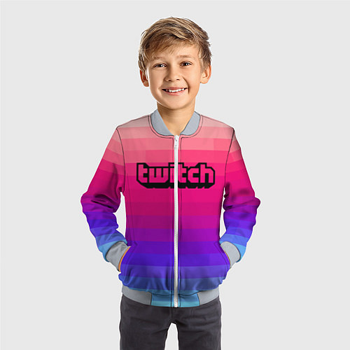 Детский бомбер TWITCH / 3D-Серый – фото 3