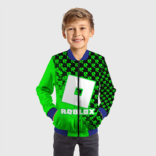 Детский бомбер Roblox / 3D-Синий – фото 3