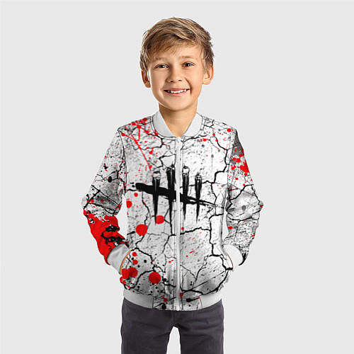 Детский бомбер DEAD BY DAYLIGHT / 3D-Белый – фото 3