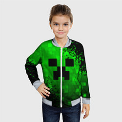 Бомбер детский MINECRAFT, цвет: 3D-серый — фото 2