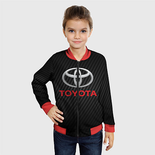 Детский бомбер TOYOTA / 3D-Красный – фото 4