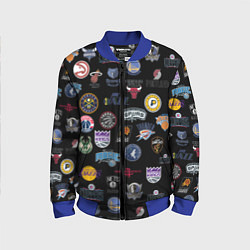 Бомбер детский NBA Pattern, цвет: 3D-синий