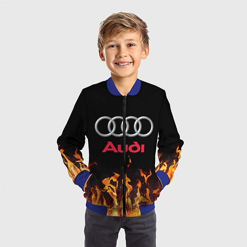 Детский бомбер AUDI / 3D-Синий – фото 3