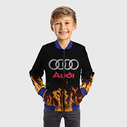 Бомбер детский AUDI, цвет: 3D-синий — фото 2