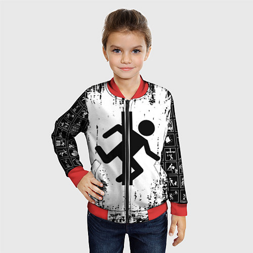 Детский бомбер PORTAL / 3D-Красный – фото 4