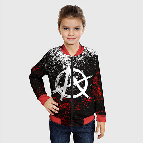 Детский бомбер АНАРХИЯ / 3D-Красный – фото 4