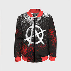 Бомбер детский АНАРХИЯ, цвет: 3D-красный
