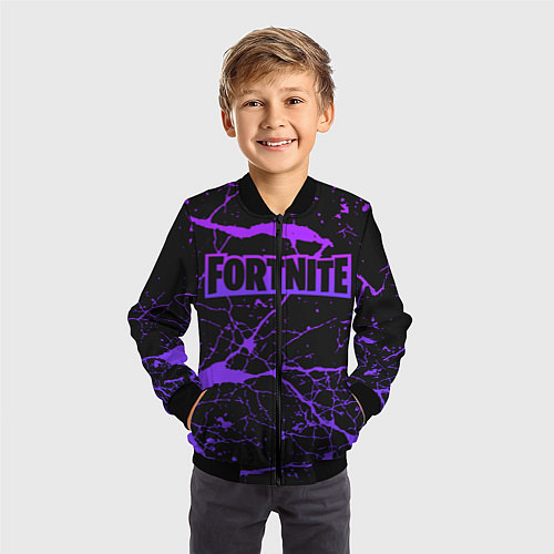 Детский бомбер Fortnite / 3D-Черный – фото 3
