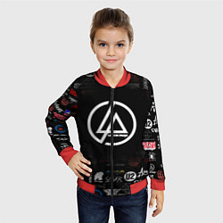 Бомбер детский LINKIN PARK, цвет: 3D-красный — фото 2