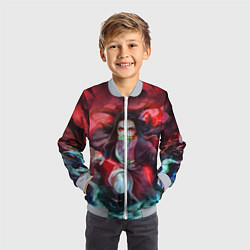 Бомбер детский KIMETSU NO YAIBA, цвет: 3D-серый — фото 2
