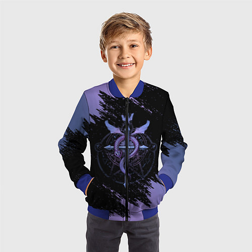 Детский бомбер Стальной алхимик / 3D-Синий – фото 3
