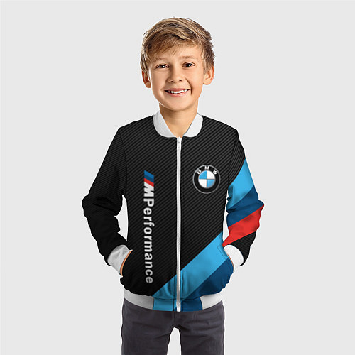 Детский бомбер BMW M PERFORMANCE / 3D-Белый – фото 3