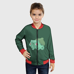 Бомбер детский Pokemon Bulbasaur, цвет: 3D-красный — фото 2