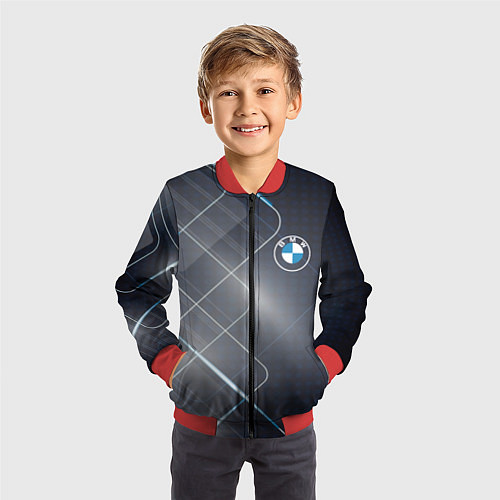 Детский бомбер BMW / 3D-Красный – фото 3