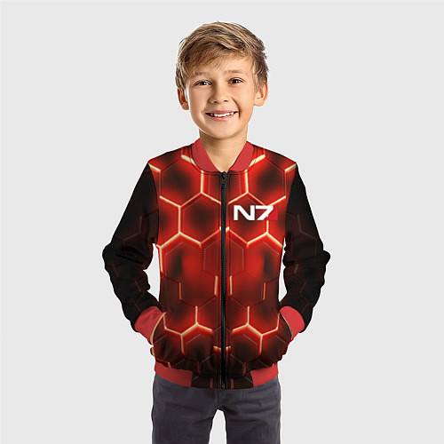 Детский бомбер MASS EFFECT N7 / 3D-Красный – фото 3