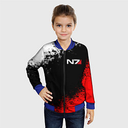 Бомбер детский MASS EFFECT N7, цвет: 3D-синий — фото 2