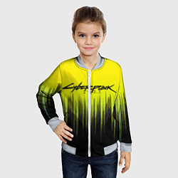 Бомбер детский CYBERPUNK 2077, цвет: 3D-серый — фото 2