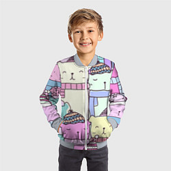 Бомбер детский Каваи, цвет: 3D-серый — фото 2
