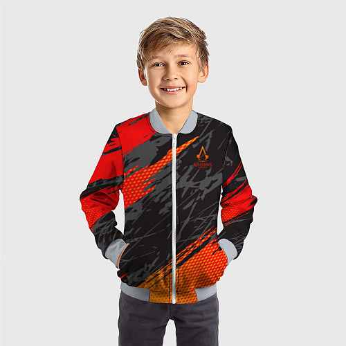 Детский бомбер Assassins Creed / 3D-Серый – фото 3