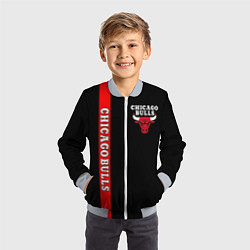 Бомбер детский CHICAGO BULLS, цвет: 3D-серый — фото 2